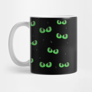 Glowing in the dark green eyes Mug